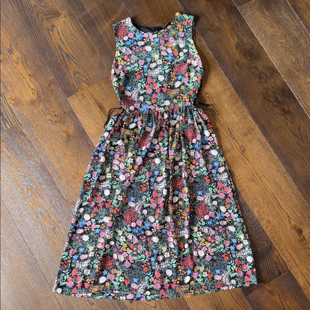 Topshop Floral Midi Dress